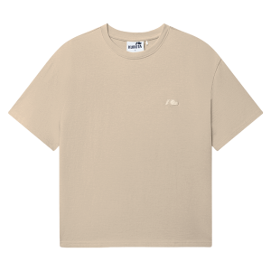 T-shirt oversize Easy beżowy damski